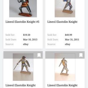 RARE Vintage Lineol Knight Figures